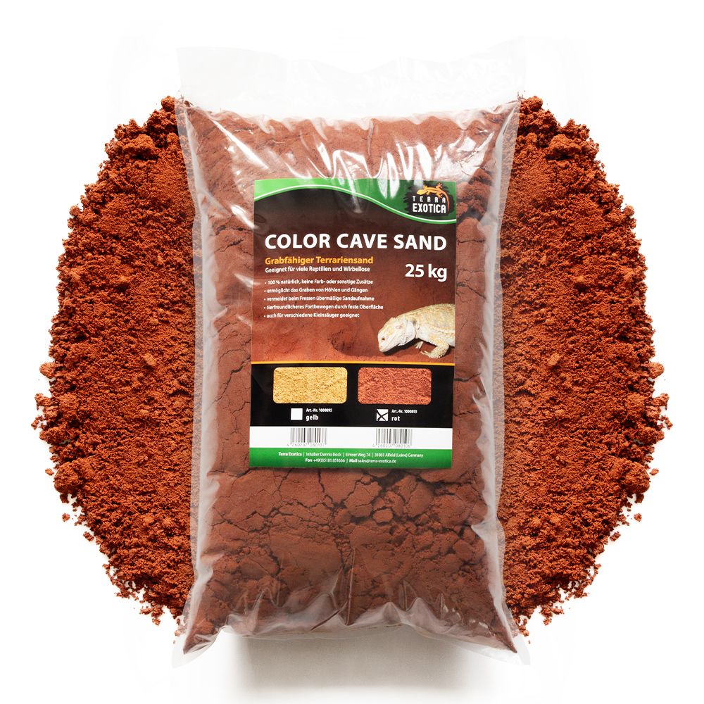 Color Cave Sand - grabfähiger Höhlensand - 25 kg - Rot